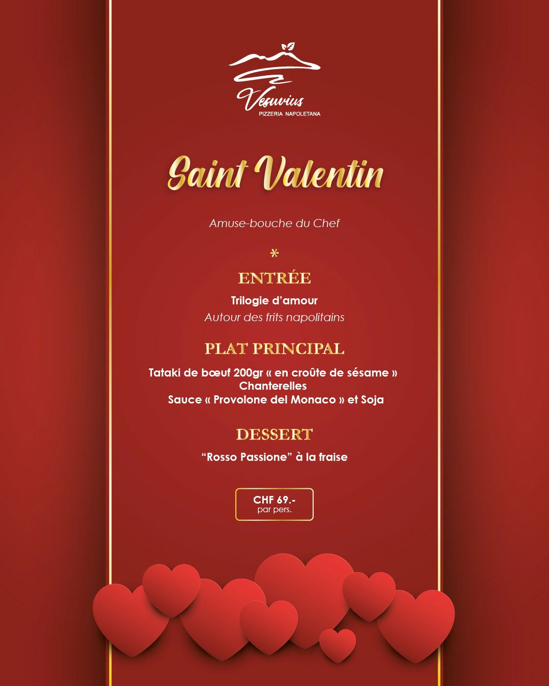 Menu Saint Valentin